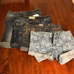 Set of 4 girls shorts